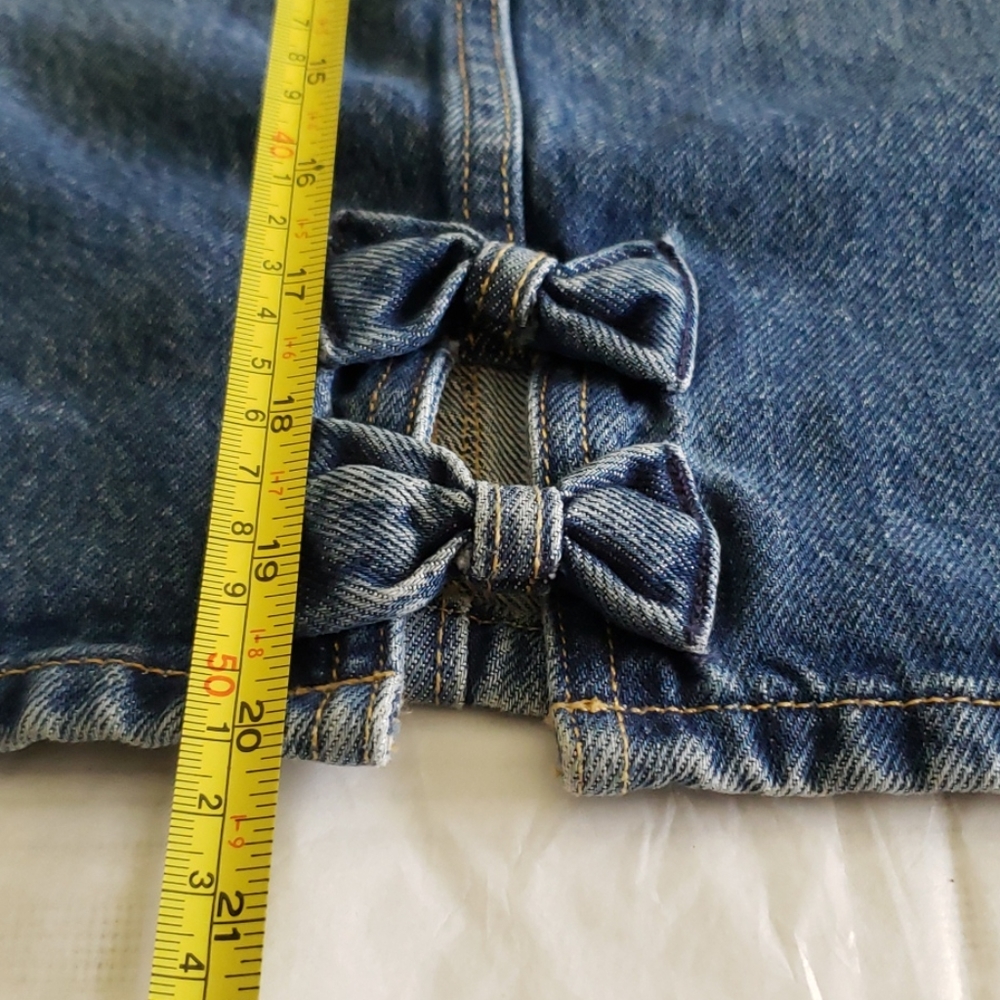 Levi’s New SKIRT 'Tie The Knot' Bow Back Denim Jean Mom Pencil Women's 31 - Picture 9 of 13